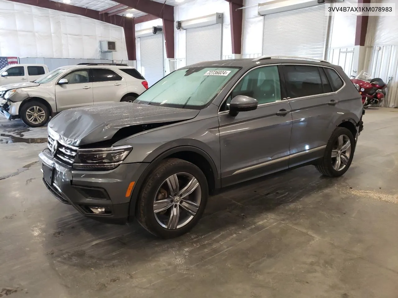 2019 Volkswagen Tiguan Sel Premium VIN: 3VV4B7AX1KM078983 Lot: 72736024