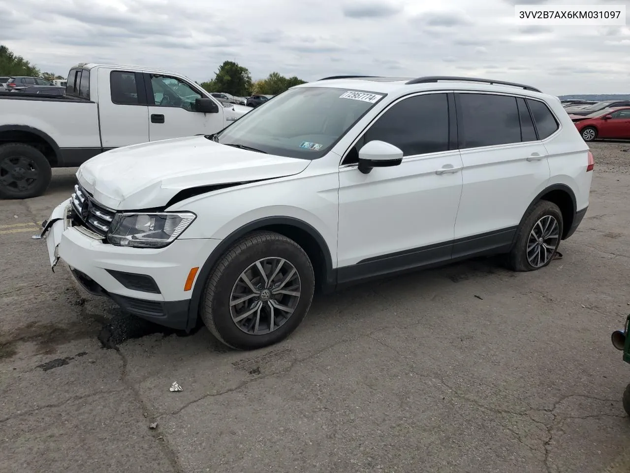 2019 Volkswagen Tiguan Se VIN: 3VV2B7AX6KM031097 Lot: 72957774