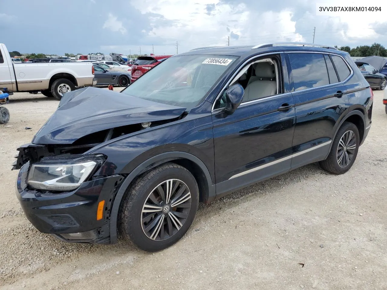 2019 Volkswagen Tiguan Se VIN: 3VV3B7AX8KM014094 Lot: 73856434