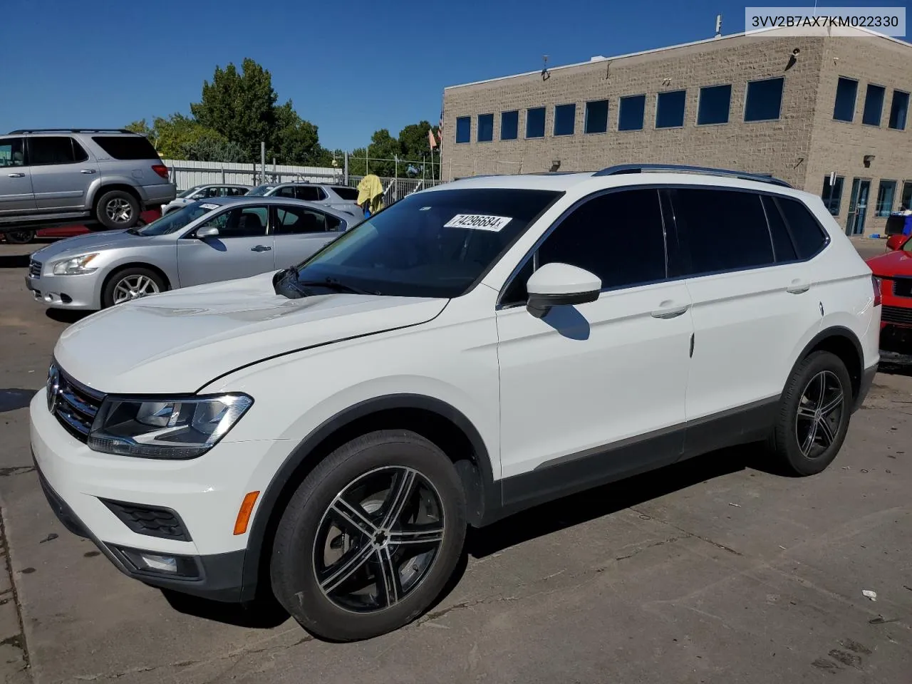 2019 Volkswagen Tiguan Se VIN: 3VV2B7AX7KM022330 Lot: 74296684