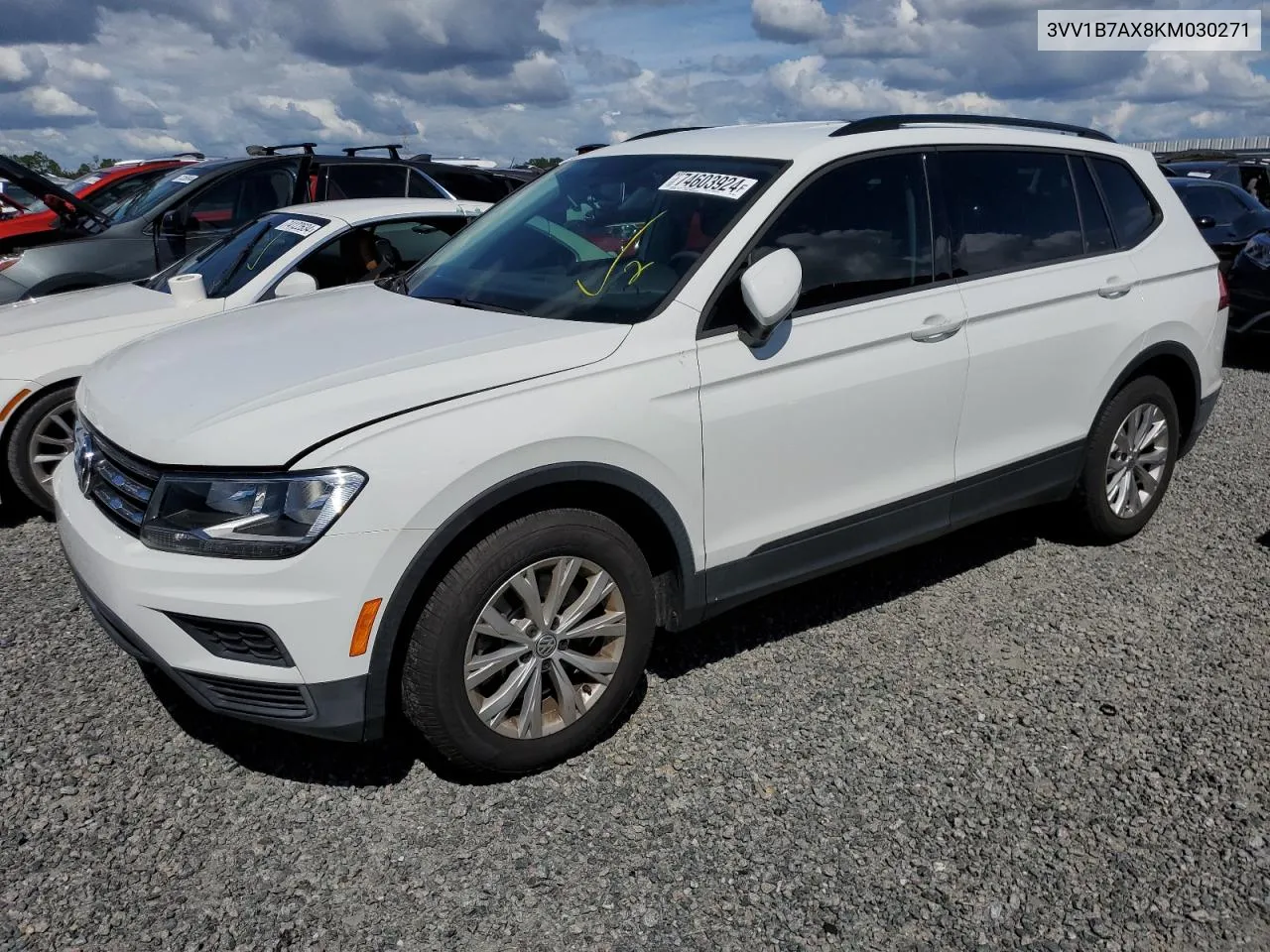 2019 Volkswagen Tiguan S VIN: 3VV1B7AX8KM030271 Lot: 74603924