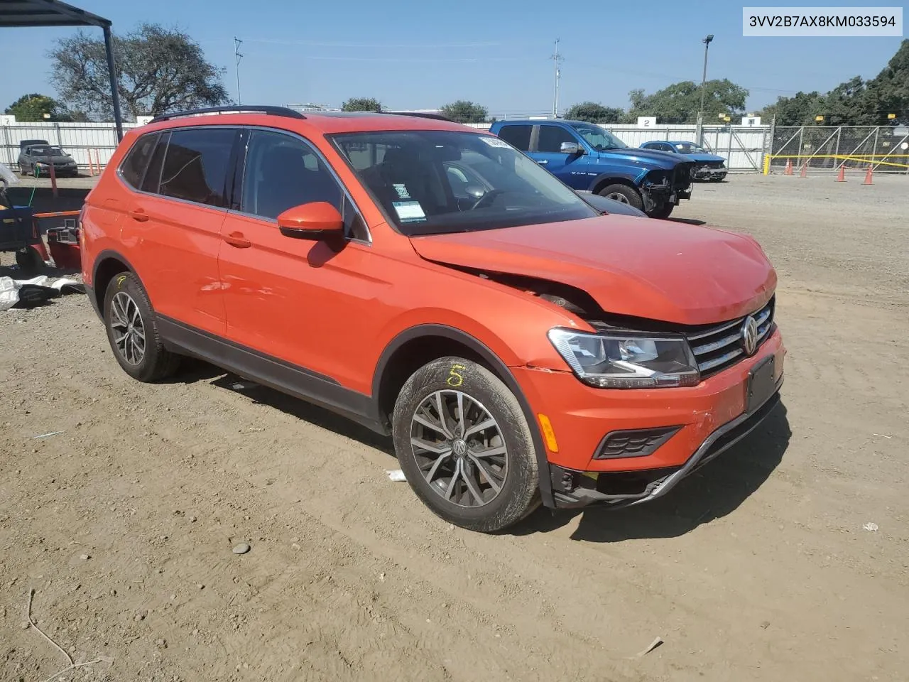 2019 Volkswagen Tiguan Se VIN: 3VV2B7AX8KM033594 Lot: 75049954