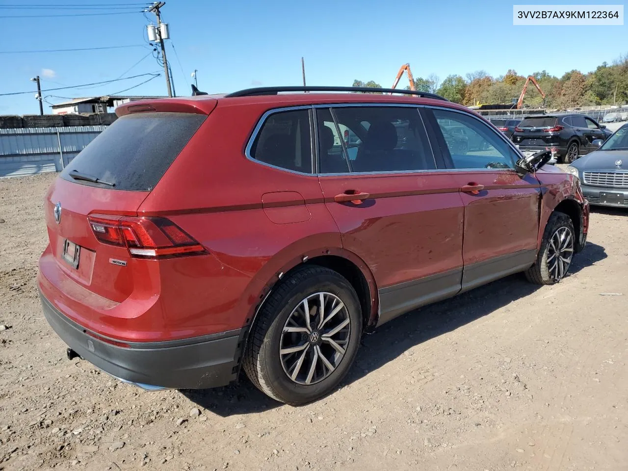 2019 Volkswagen Tiguan Se VIN: 3VV2B7AX9KM122364 Lot: 75174024