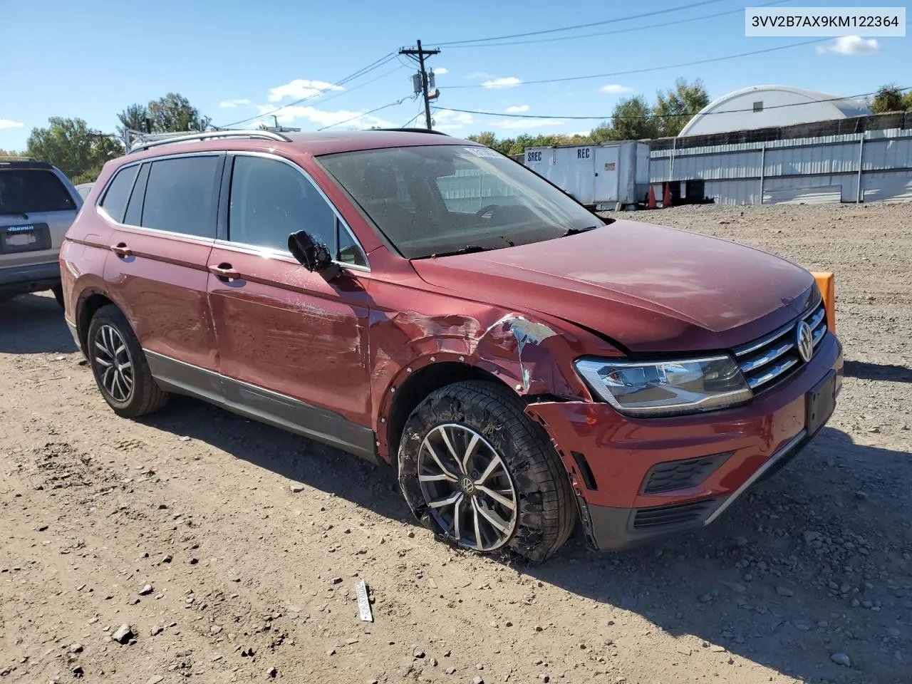 2019 Volkswagen Tiguan Se VIN: 3VV2B7AX9KM122364 Lot: 75174024