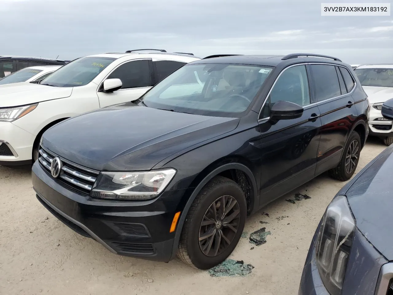 2019 Volkswagen Tiguan Se VIN: 3VV2B7AX3KM183192 Lot: 75227864