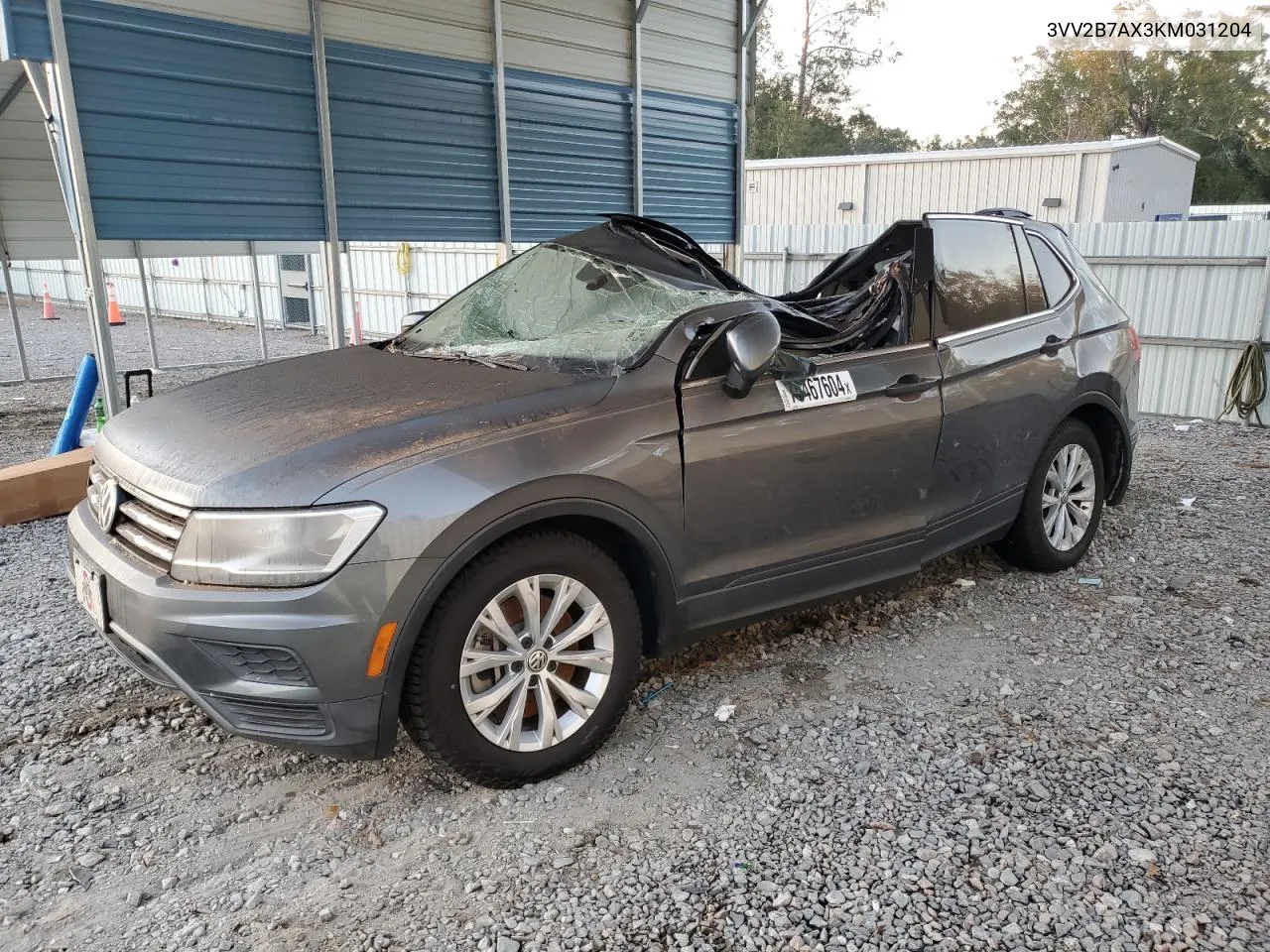 2019 Volkswagen Tiguan Se VIN: 3VV2B7AX3KM031204 Lot: 75467604