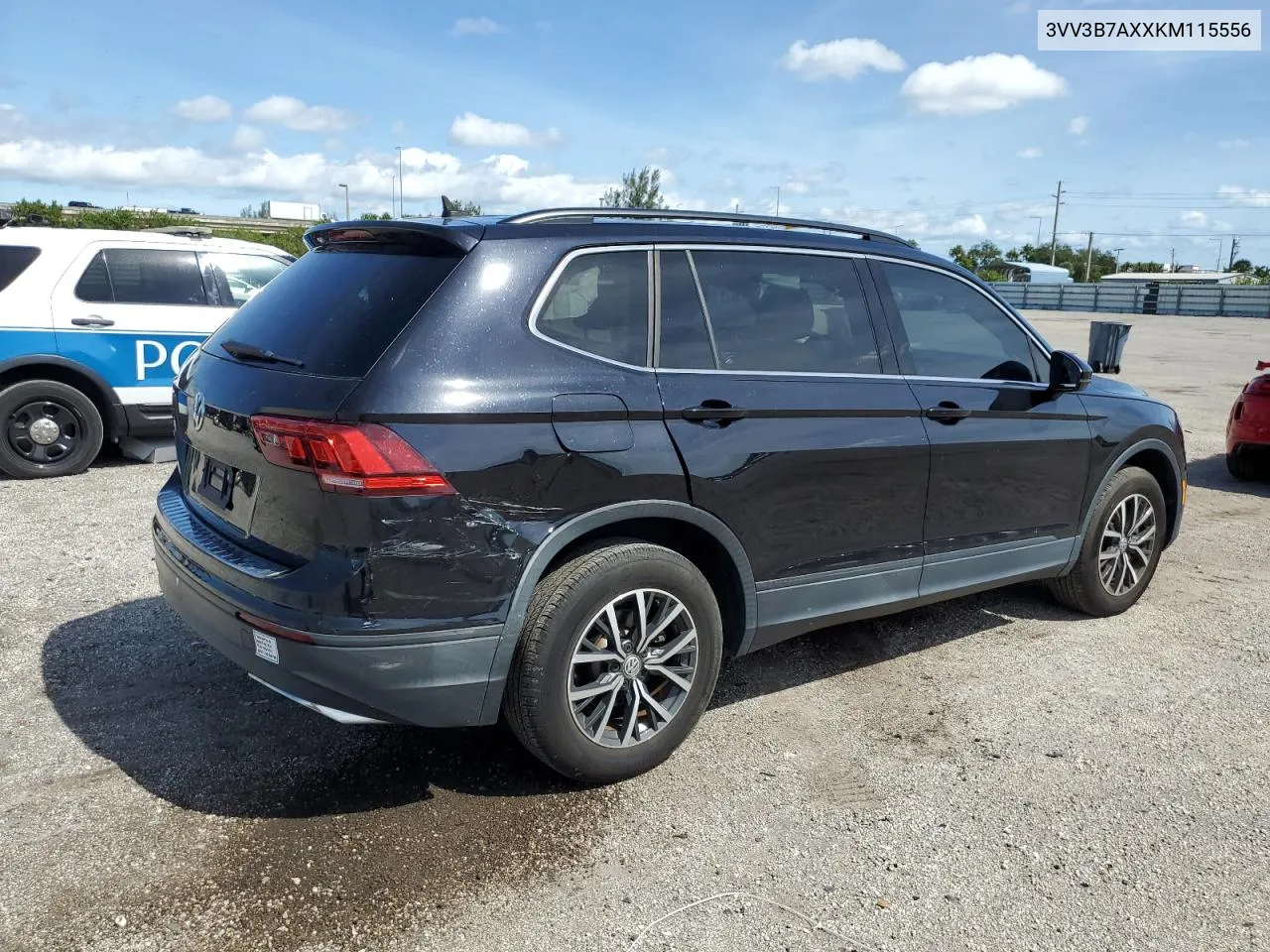 2019 Volkswagen Tiguan Se VIN: 3VV3B7AXXKM115556 Lot: 75531494