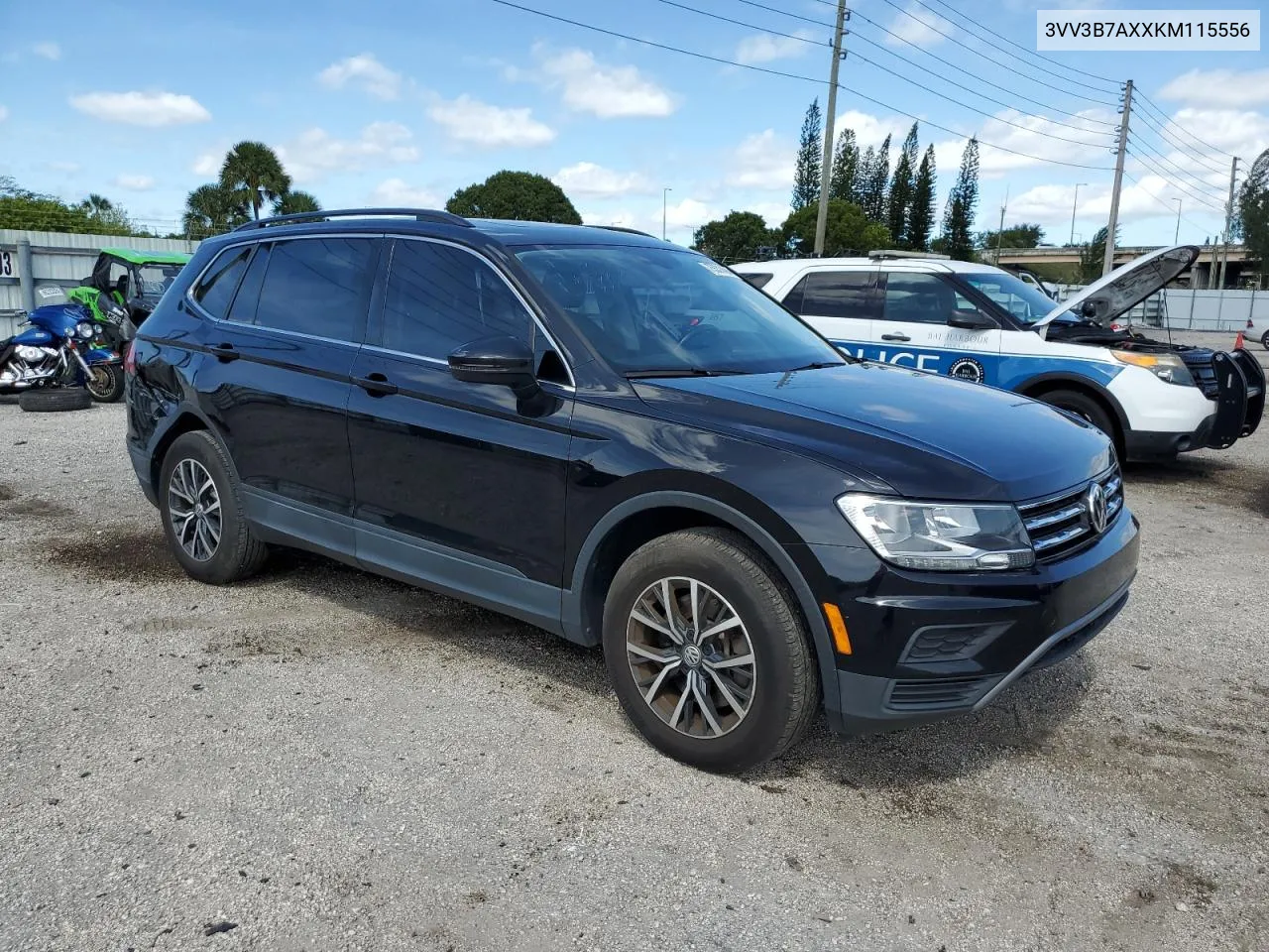 2019 Volkswagen Tiguan Se VIN: 3VV3B7AXXKM115556 Lot: 75531494