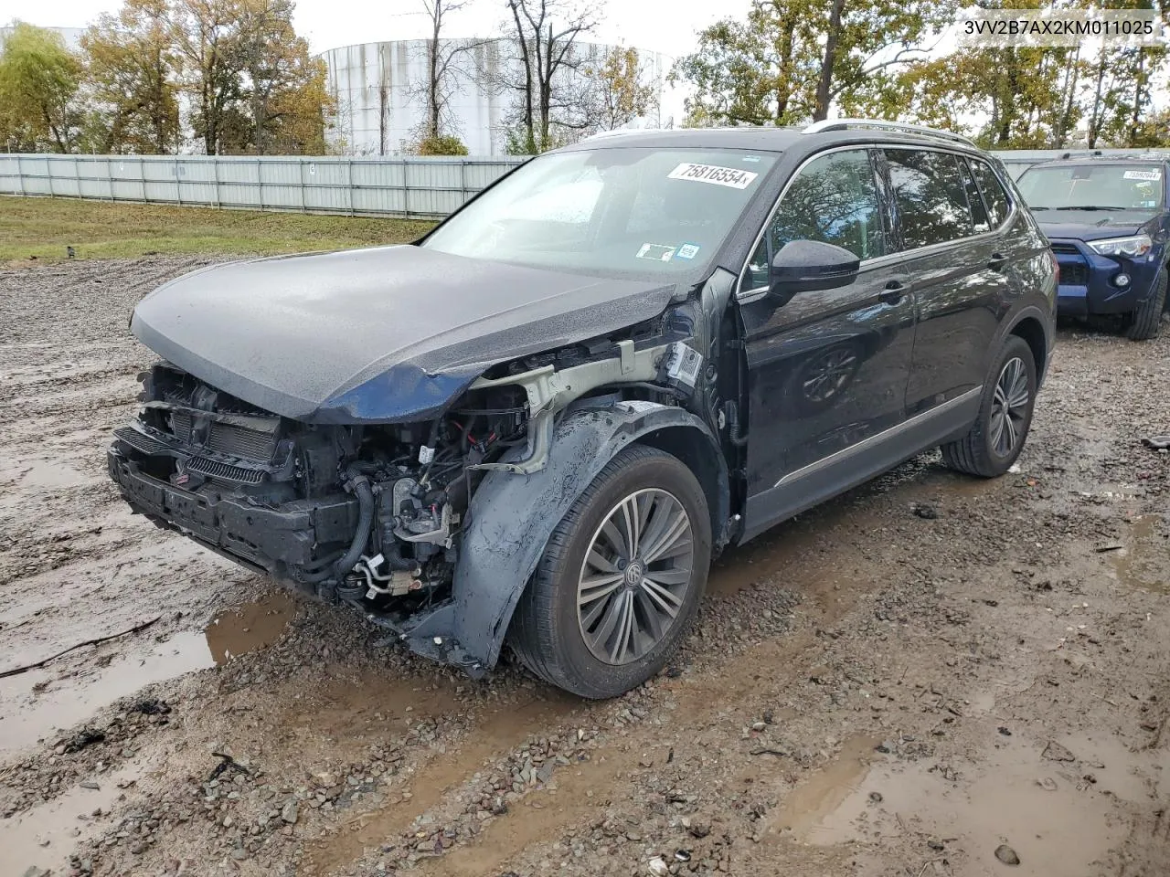 2019 Volkswagen Tiguan Se VIN: 3VV2B7AX2KM011025 Lot: 75816554