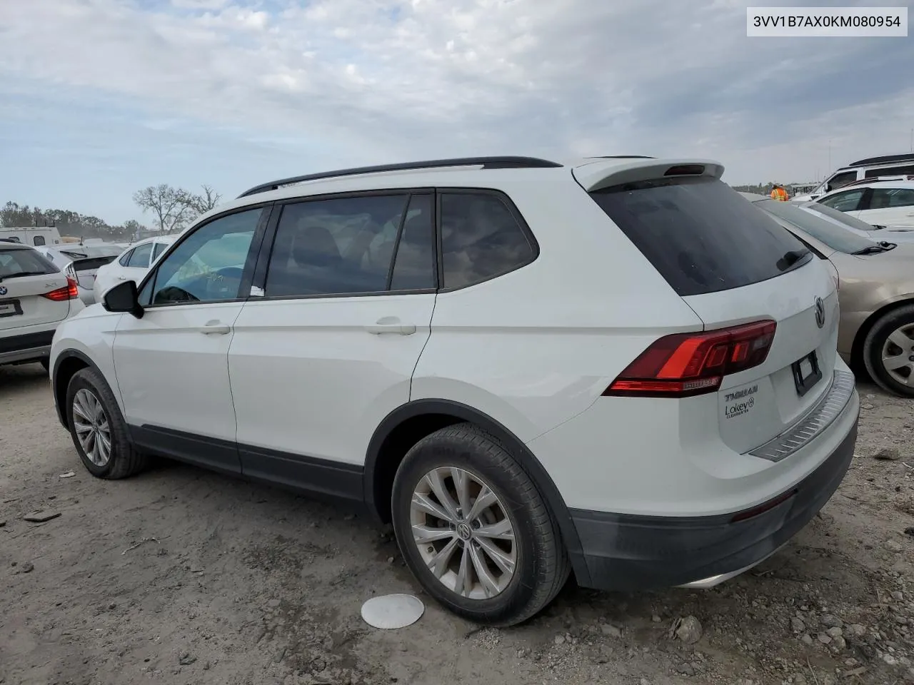 2019 Volkswagen Tiguan S VIN: 3VV1B7AX0KM080954 Lot: 76081154