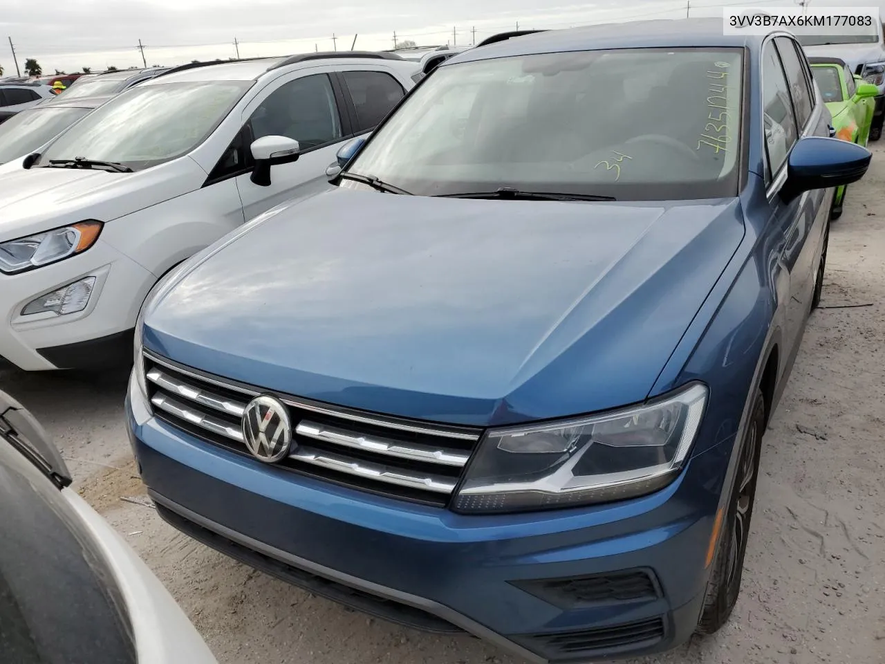 2019 Volkswagen Tiguan Se VIN: 3VV3B7AX6KM177083 Lot: 76351244