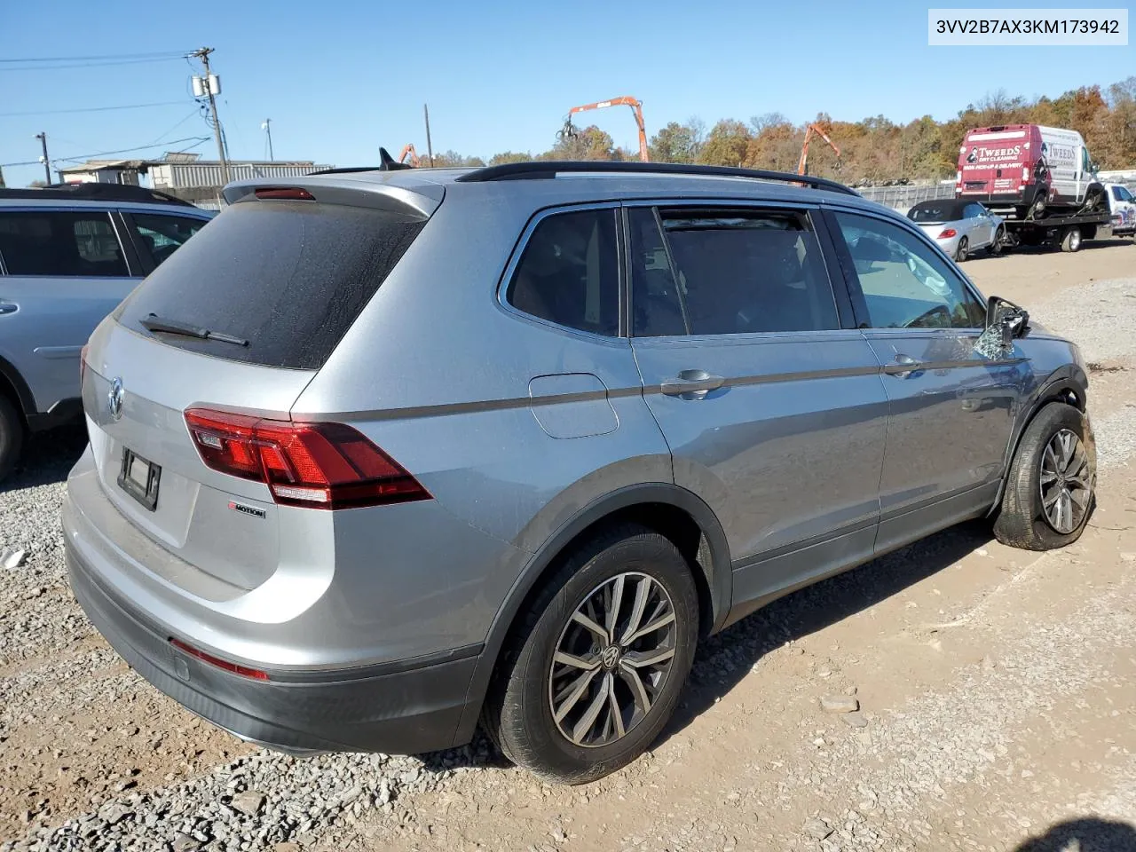 2019 Volkswagen Tiguan Se VIN: 3VV2B7AX3KM173942 Lot: 76726694