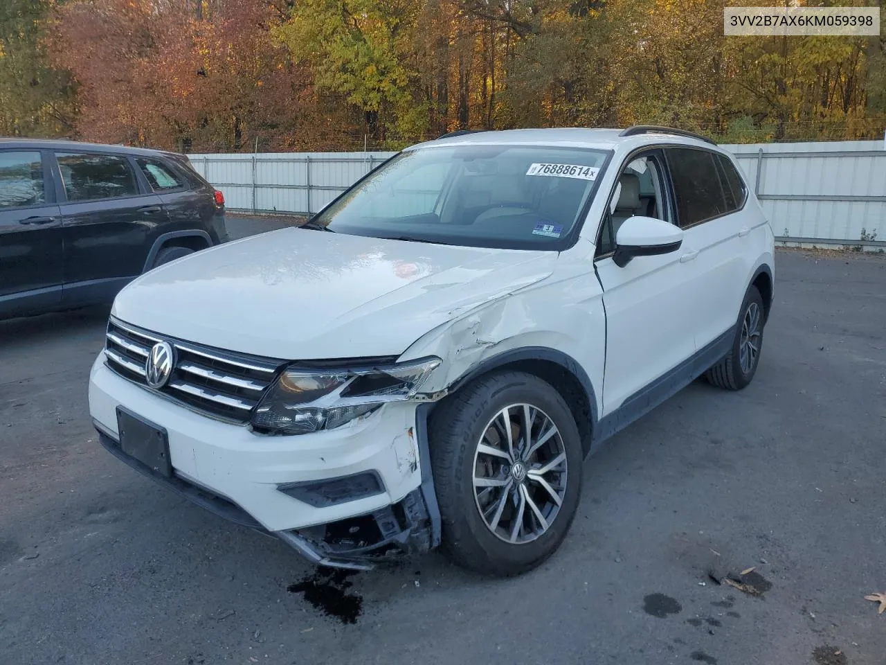 2019 Volkswagen Tiguan Se VIN: 3VV2B7AX6KM059398 Lot: 76888614