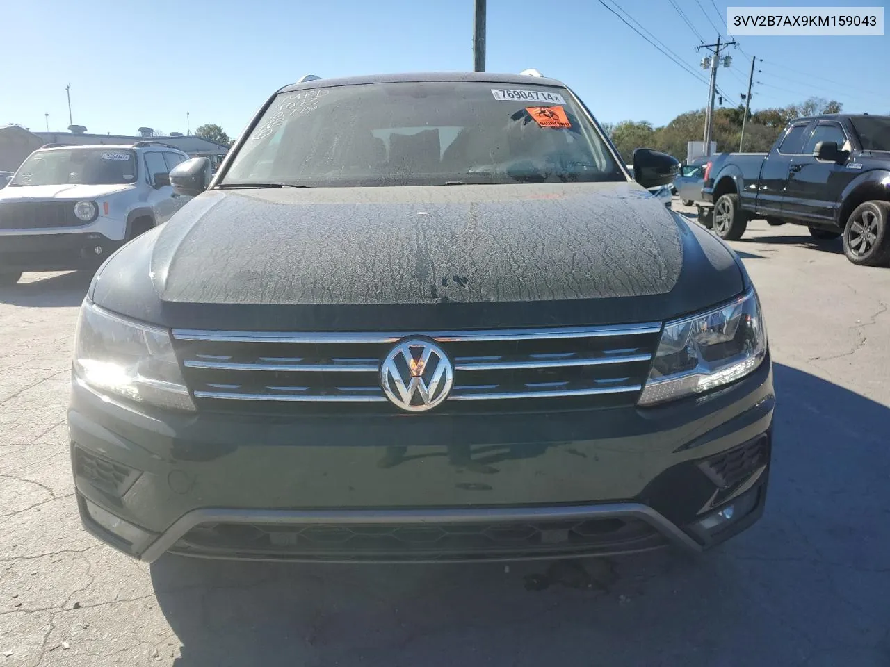 2019 Volkswagen Tiguan Se VIN: 3VV2B7AX9KM159043 Lot: 76904714