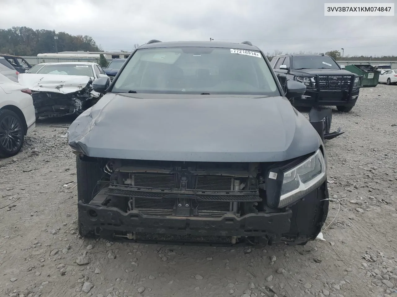 2019 Volkswagen Tiguan Se VIN: 3VV3B7AX1KM074847 Lot: 77218914