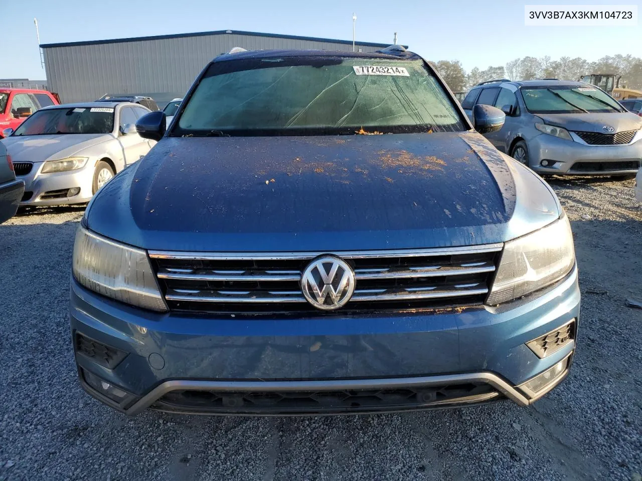 2019 Volkswagen Tiguan Se VIN: 3VV3B7AX3KM104723 Lot: 77243214