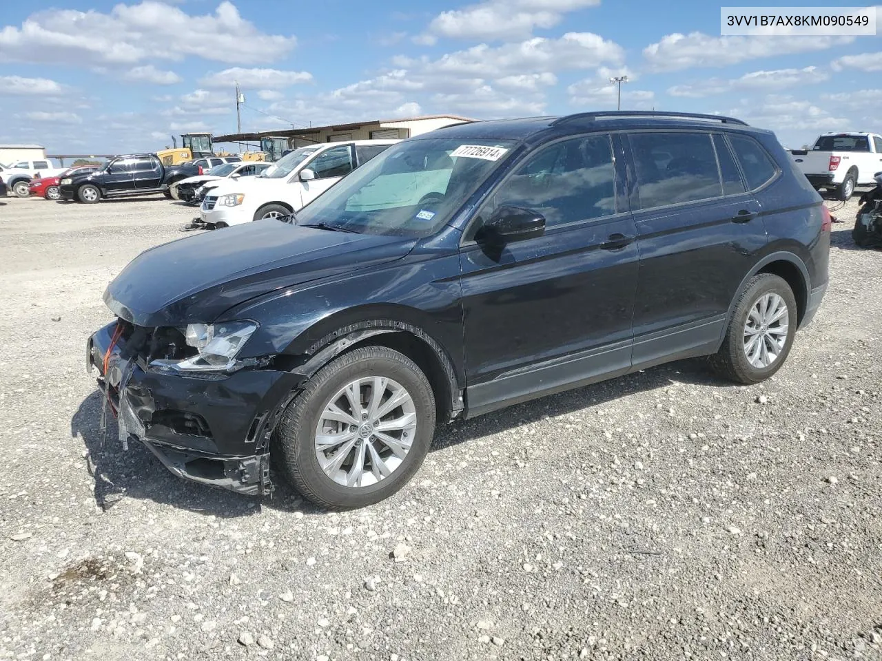 2019 Volkswagen Tiguan S VIN: 3VV1B7AX8KM090549 Lot: 77726914