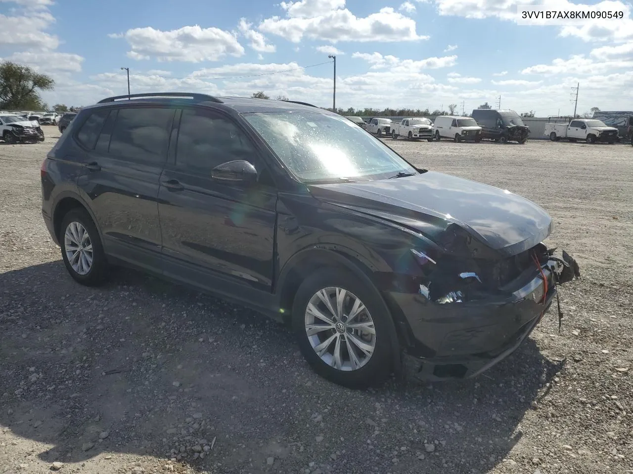 2019 Volkswagen Tiguan S VIN: 3VV1B7AX8KM090549 Lot: 77726914