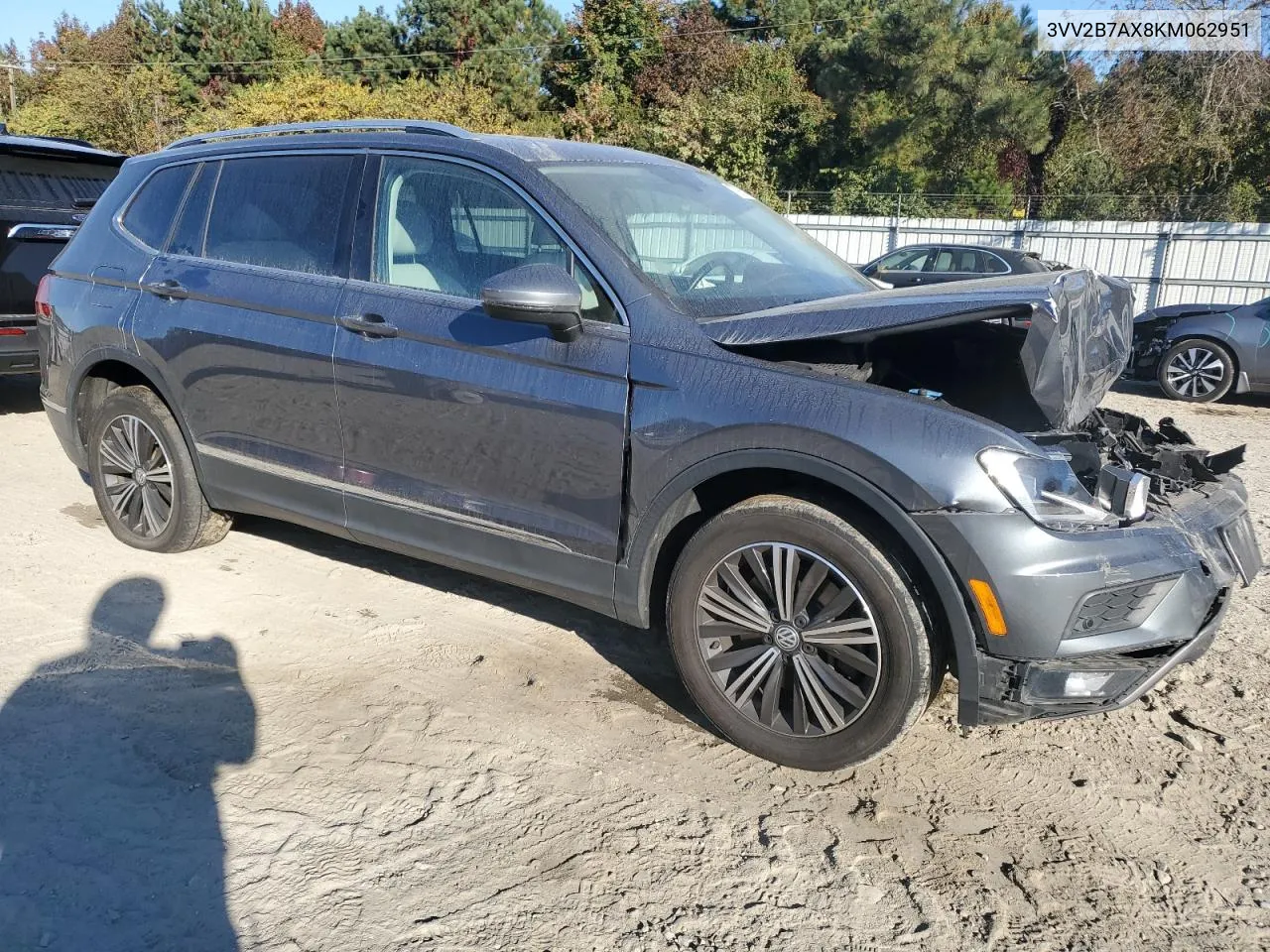 2019 Volkswagen Tiguan Se VIN: 3VV2B7AX8KM062951 Lot: 77975014