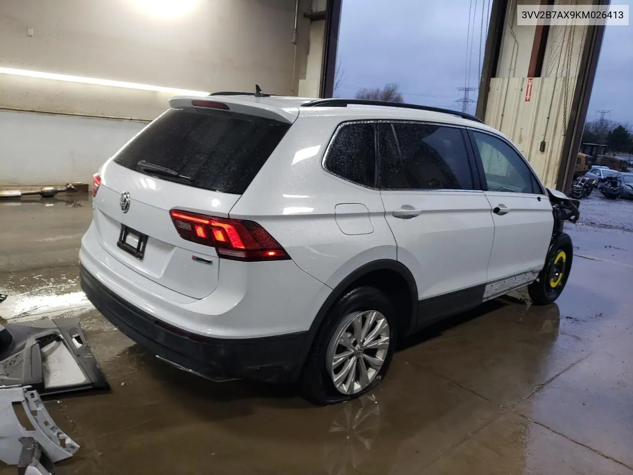 2019 Volkswagen Tiguan Se VIN: 3VV2B7AX9KM026413 Lot: 78046414