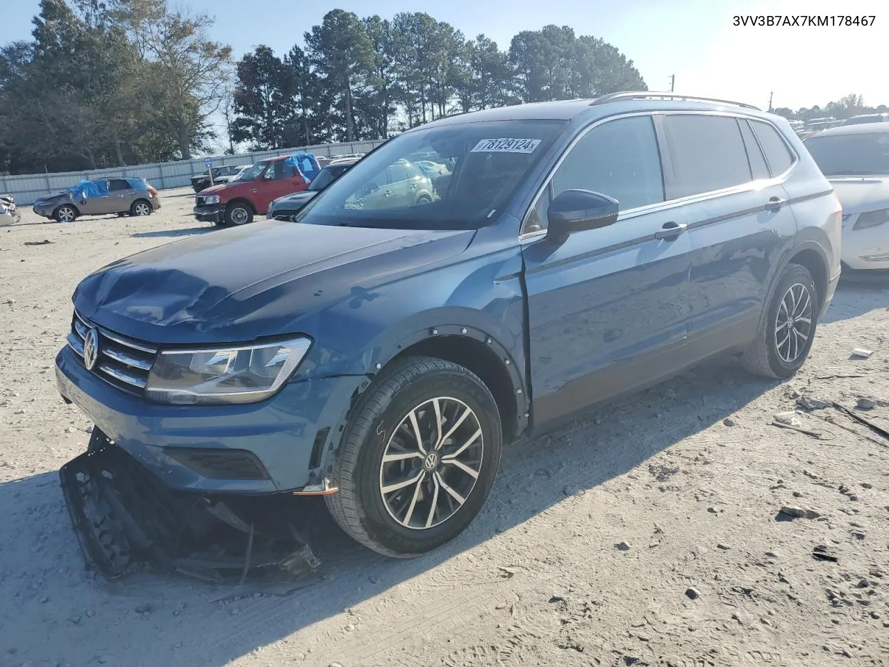 2019 Volkswagen Tiguan Se VIN: 3VV3B7AX7KM178467 Lot: 78129124