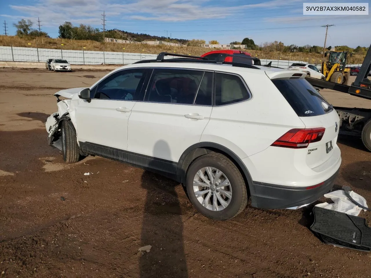 2019 Volkswagen Tiguan Se VIN: 3VV2B7AX3KM040582 Lot: 78442674