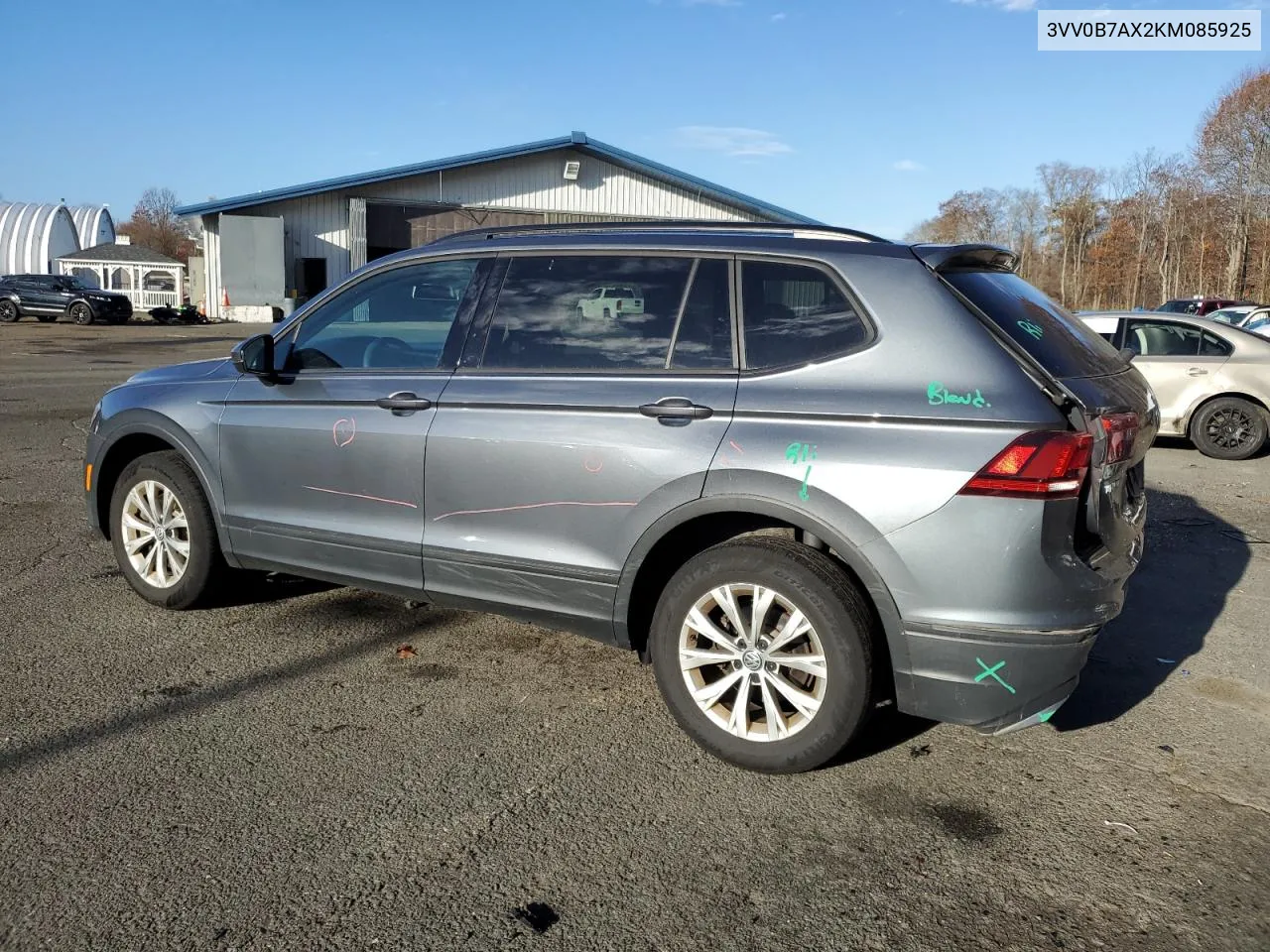 2019 Volkswagen Tiguan S VIN: 3VV0B7AX2KM085925 Lot: 79167674