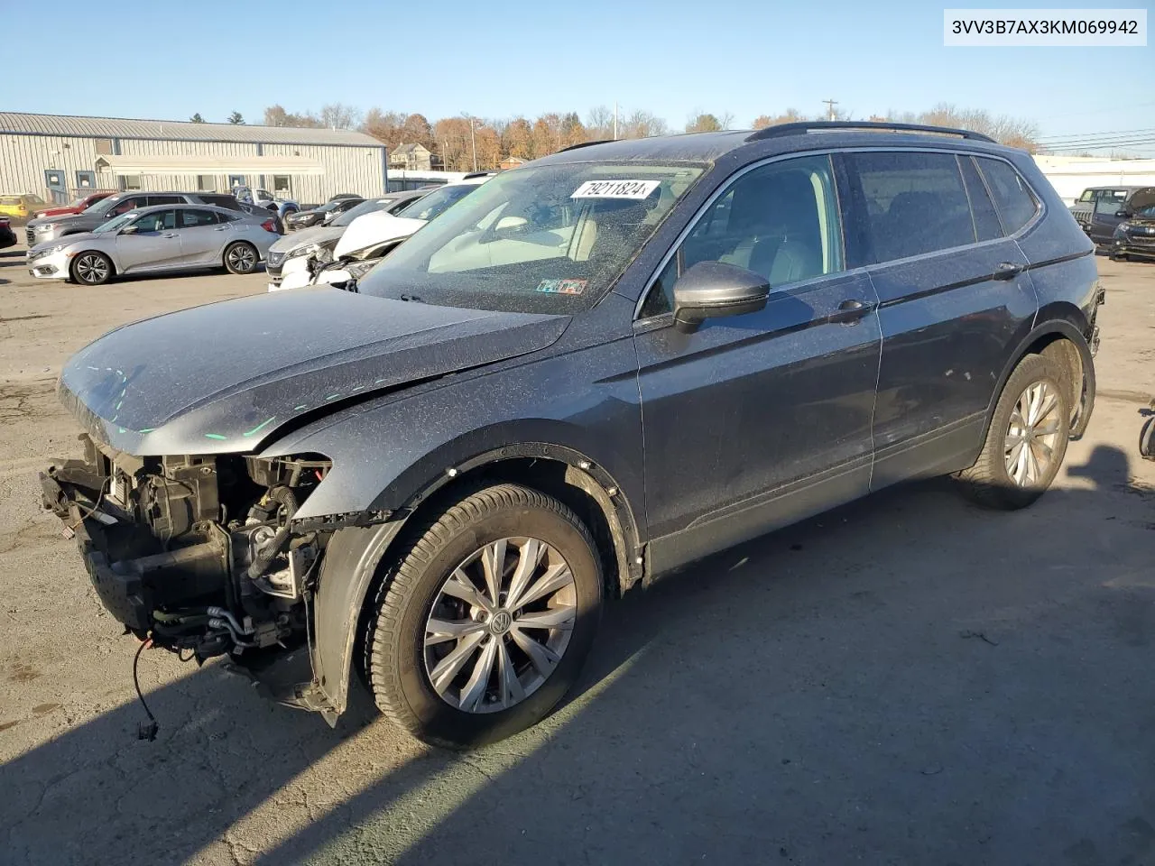 2019 Volkswagen Tiguan Se VIN: 3VV3B7AX3KM069942 Lot: 79211824