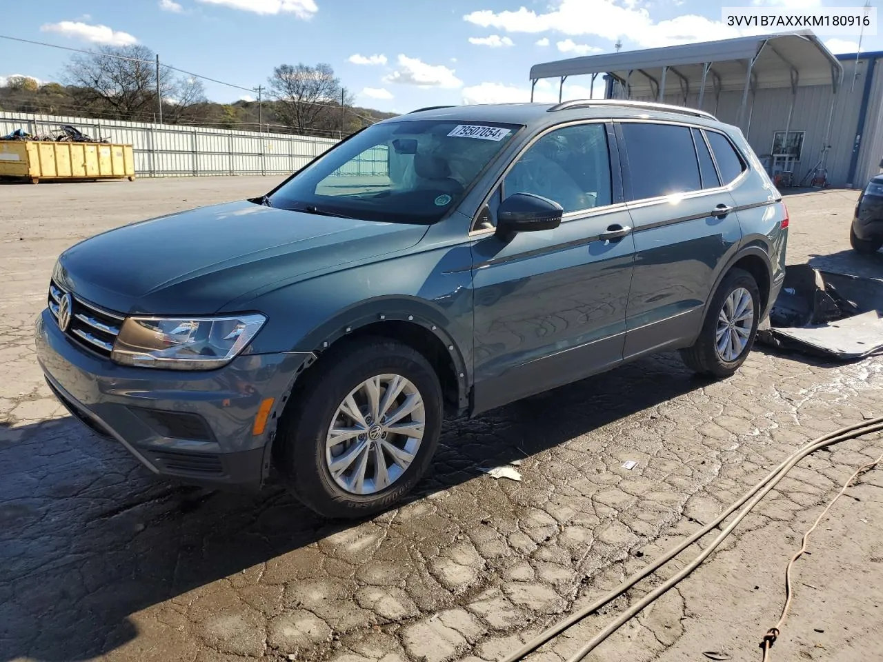 2019 Volkswagen Tiguan S VIN: 3VV1B7AXXKM180916 Lot: 79507054