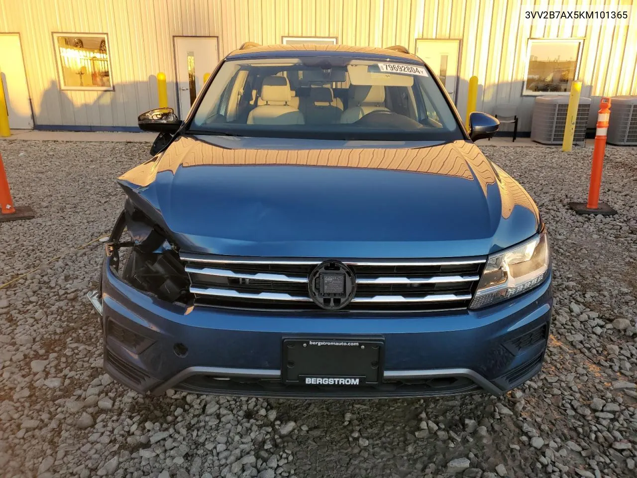 2019 Volkswagen Tiguan Se VIN: 3VV2B7AX5KM101365 Lot: 79692804