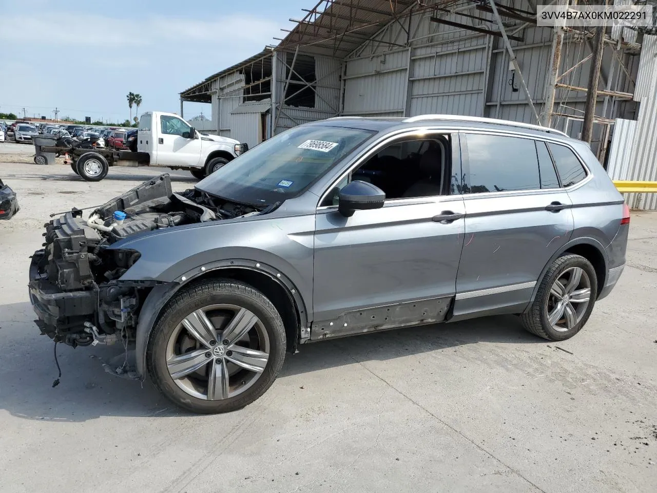 2019 Volkswagen Tiguan Sel Premium VIN: 3VV4B7AX0KM022291 Lot: 79698584