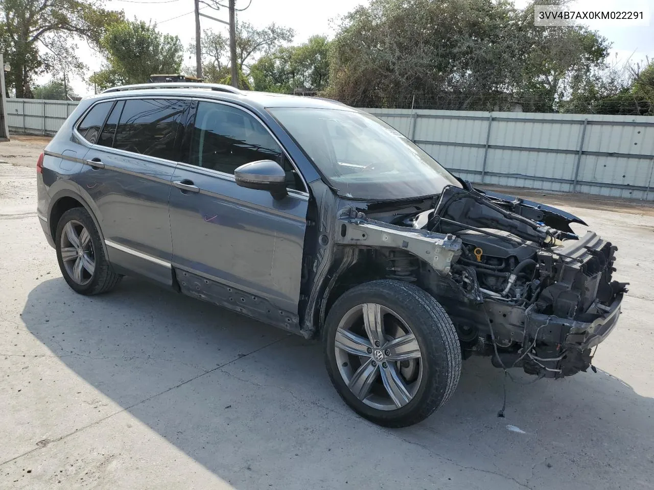 2019 Volkswagen Tiguan Sel Premium VIN: 3VV4B7AX0KM022291 Lot: 79698584