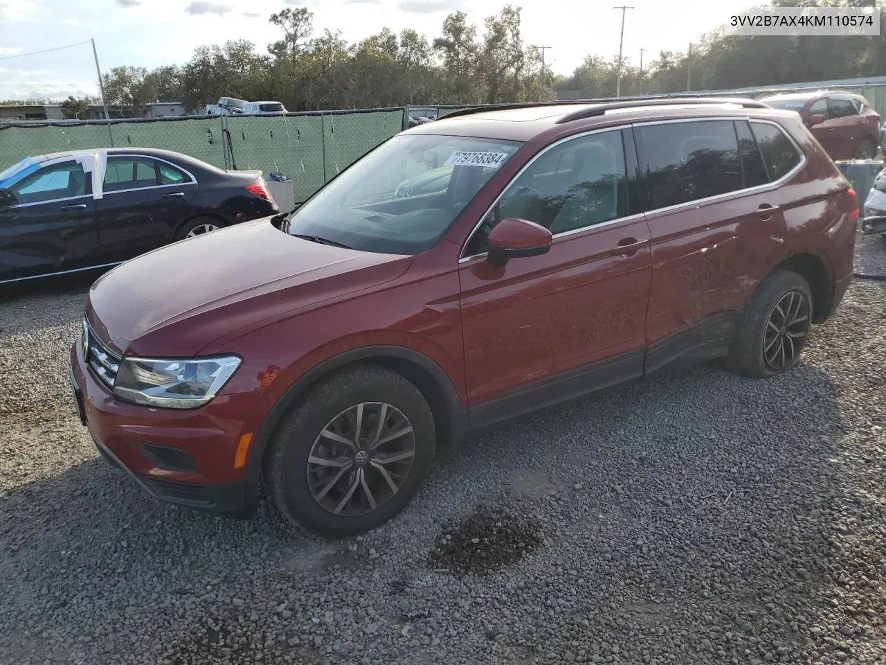 2019 Volkswagen Tiguan Se VIN: 3VV2B7AX4KM110574 Lot: 79768384