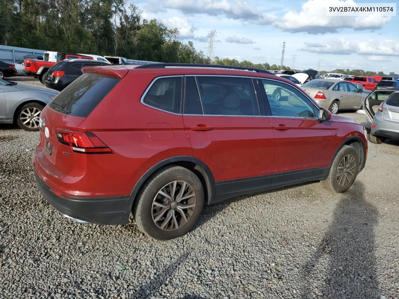 2019 Volkswagen Tiguan Se VIN: 3VV2B7AX4KM110574 Lot: 79768384