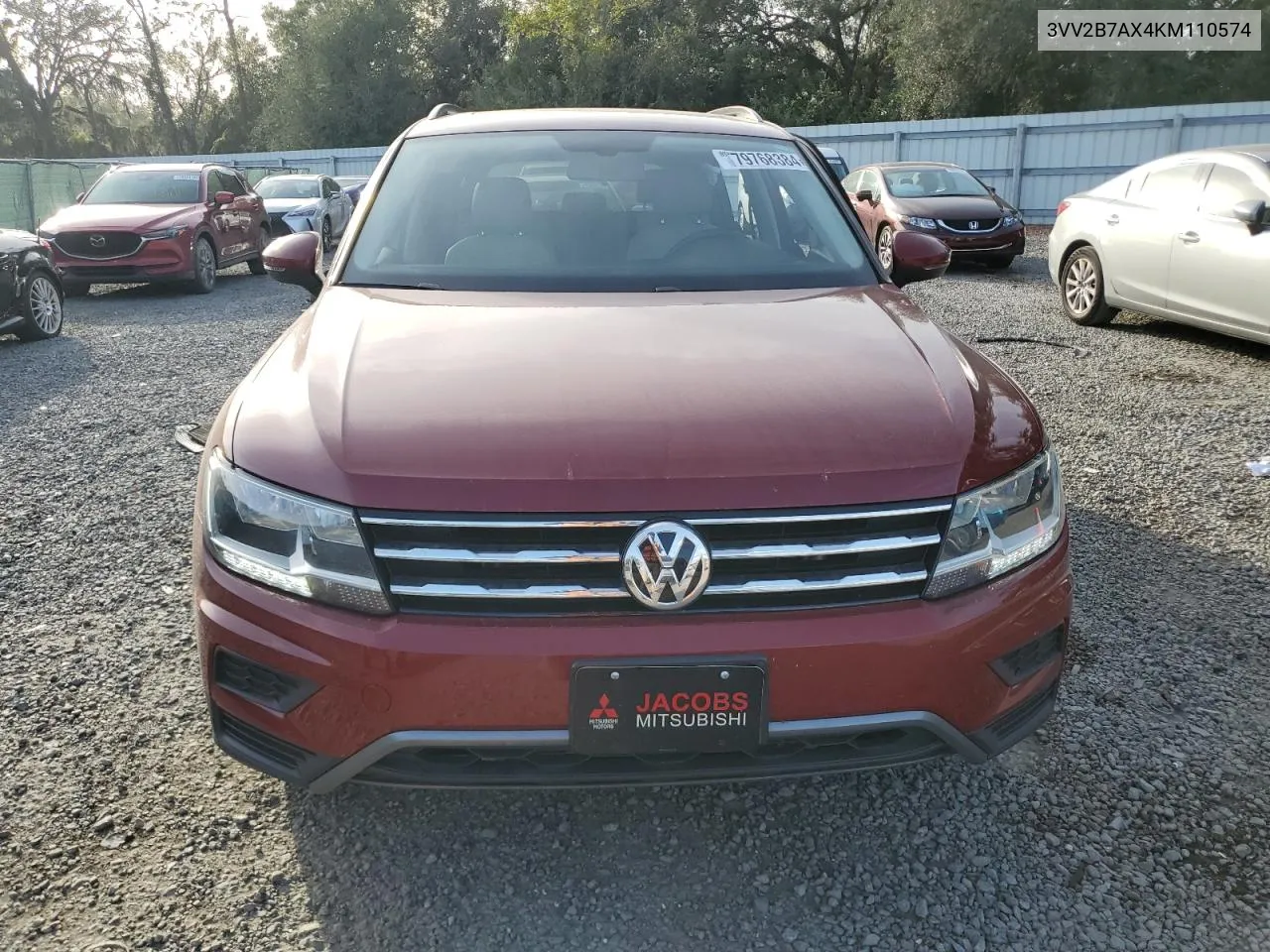 2019 Volkswagen Tiguan Se VIN: 3VV2B7AX4KM110574 Lot: 79768384