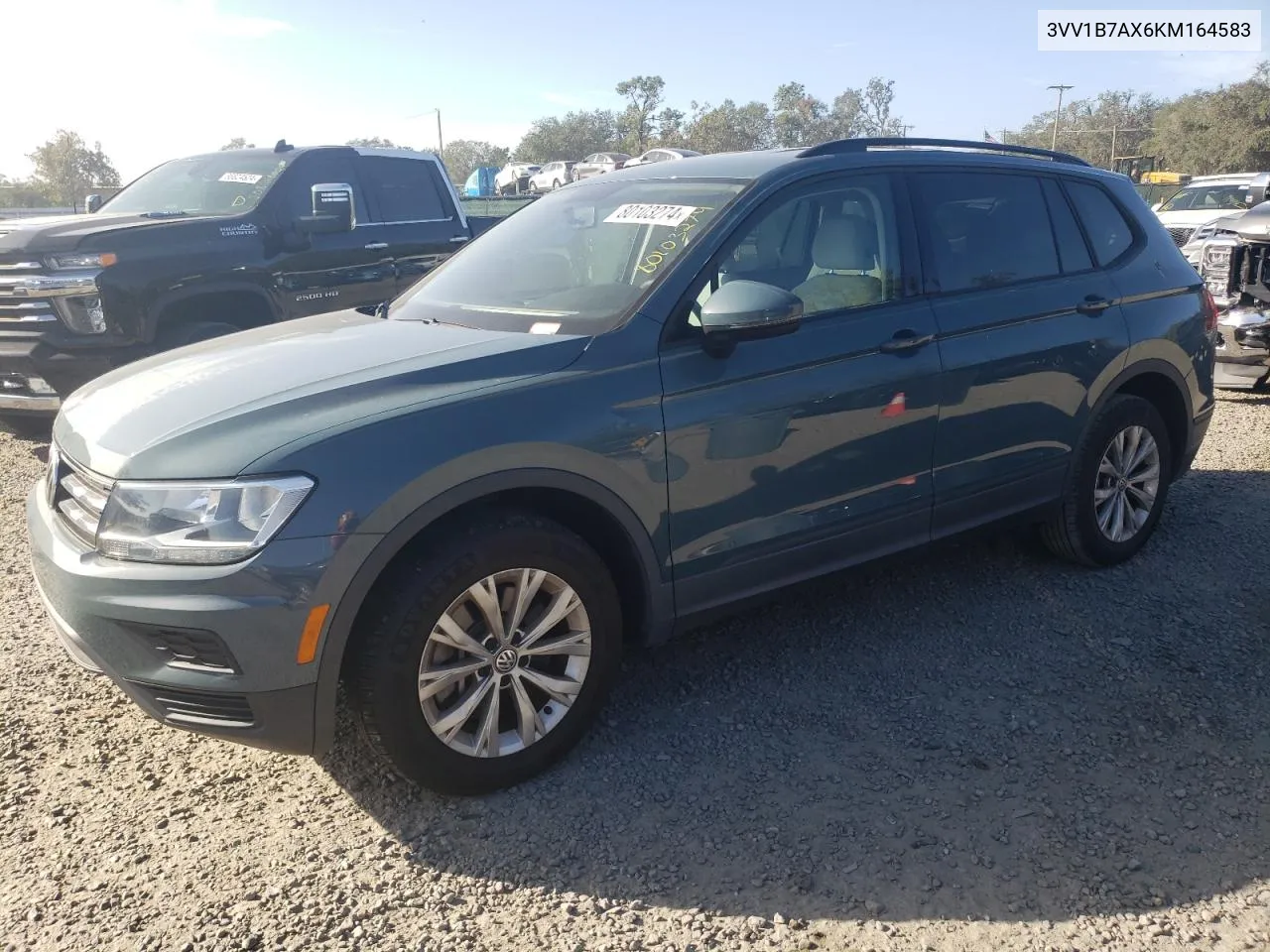 2019 Volkswagen Tiguan S VIN: 3VV1B7AX6KM164583 Lot: 80103274