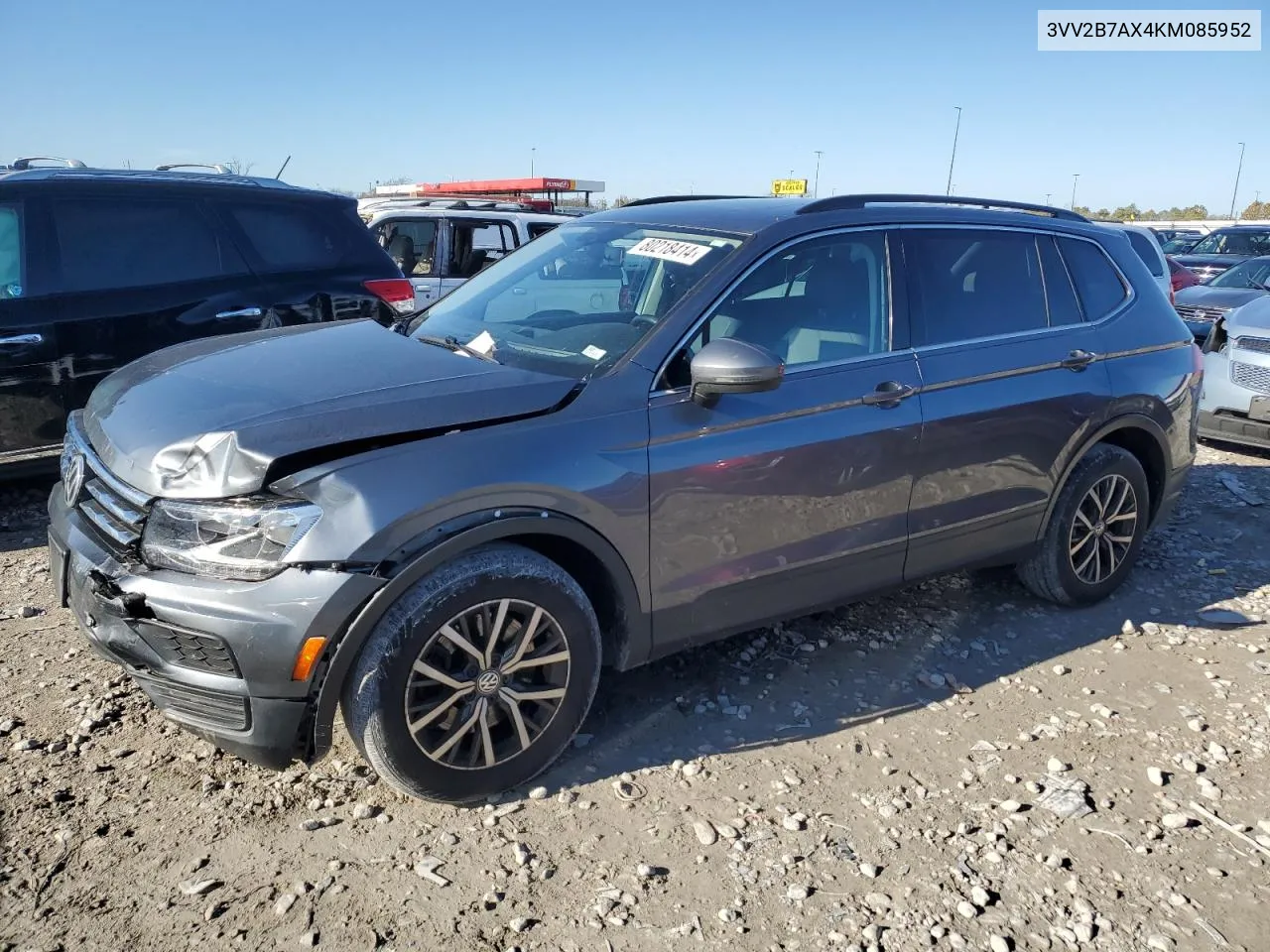 2019 Volkswagen Tiguan Se VIN: 3VV2B7AX4KM085952 Lot: 80218414