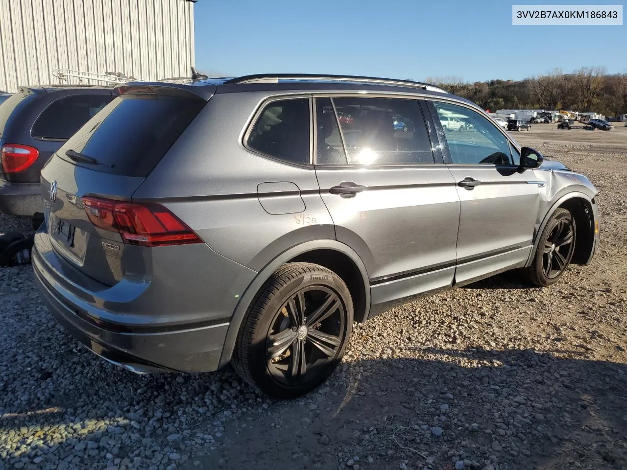 2019 Volkswagen Tiguan Se VIN: 3VV2B7AX0KM186843 Lot: 80350524