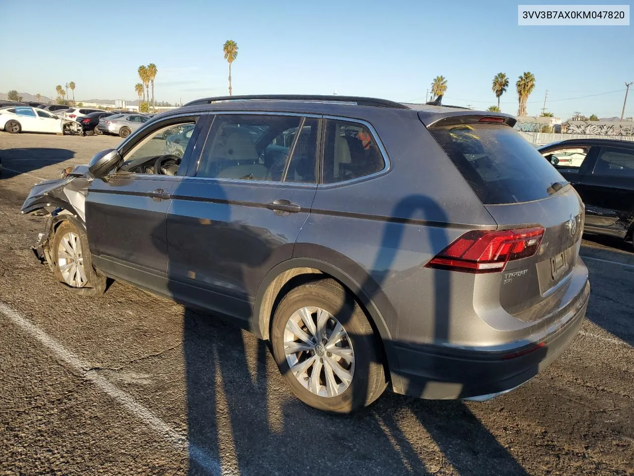 2019 Volkswagen Tiguan Se VIN: 3VV3B7AX0KM047820 Lot: 80701954