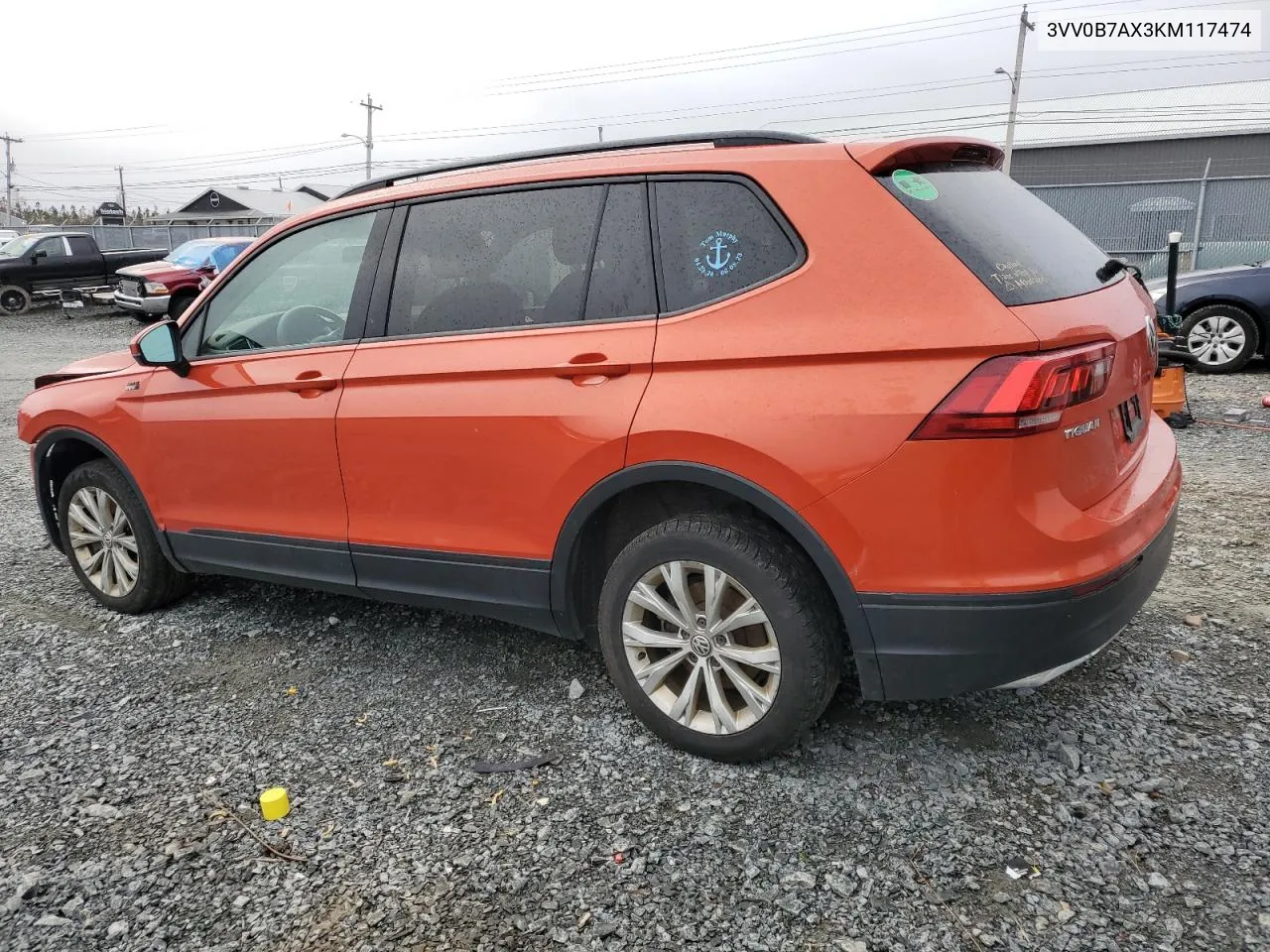 2019 Volkswagen Tiguan S VIN: 3VV0B7AX3KM117474 Lot: 80818594