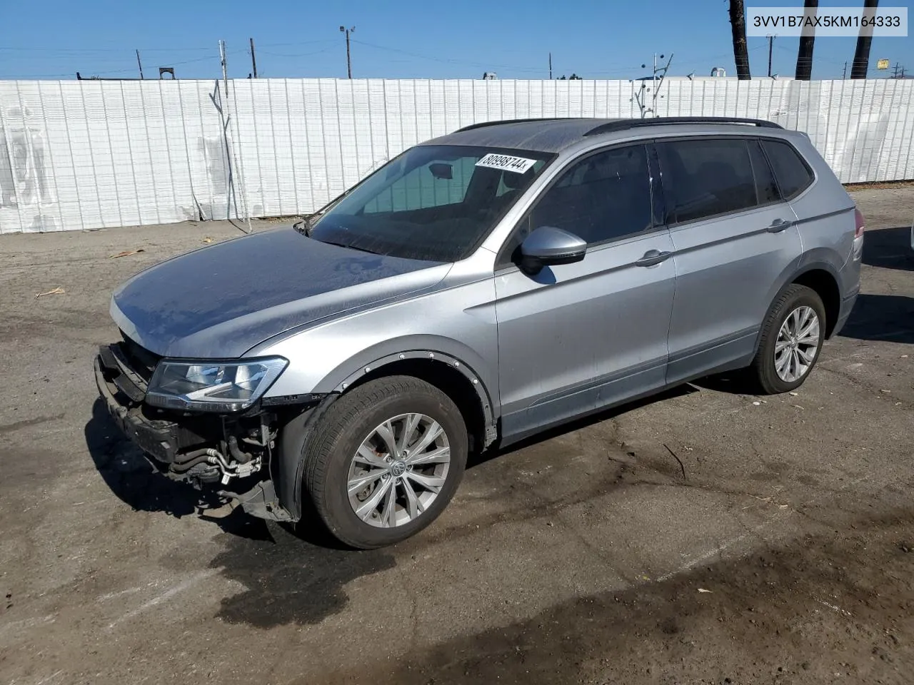 2019 Volkswagen Tiguan S VIN: 3VV1B7AX5KM164333 Lot: 80998744