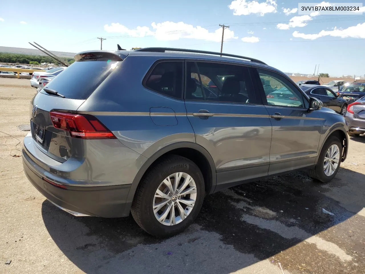 2020 Volkswagen Tiguan S VIN: 3VV1B7AX8LM003234 Lot: 60958924