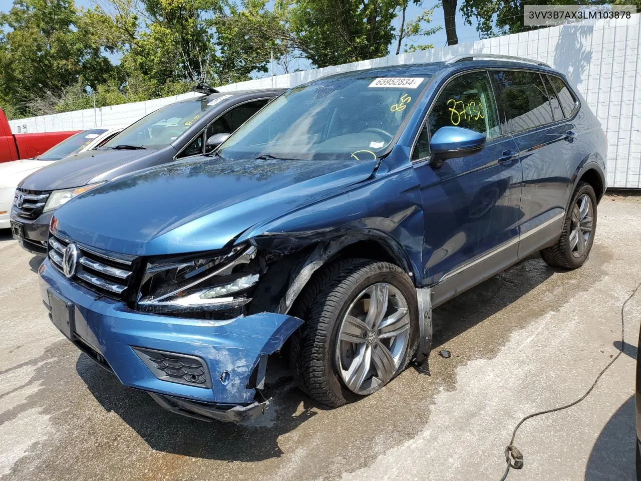 2020 Volkswagen Tiguan Se VIN: 3VV3B7AX3LM103878 Lot: 65952834