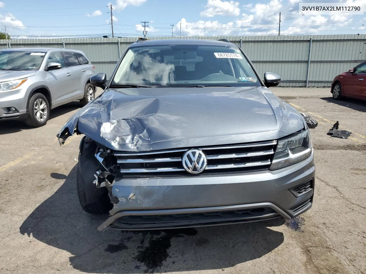 2020 Volkswagen Tiguan S VIN: 3VV1B7AX2LM112790 Lot: 68725174