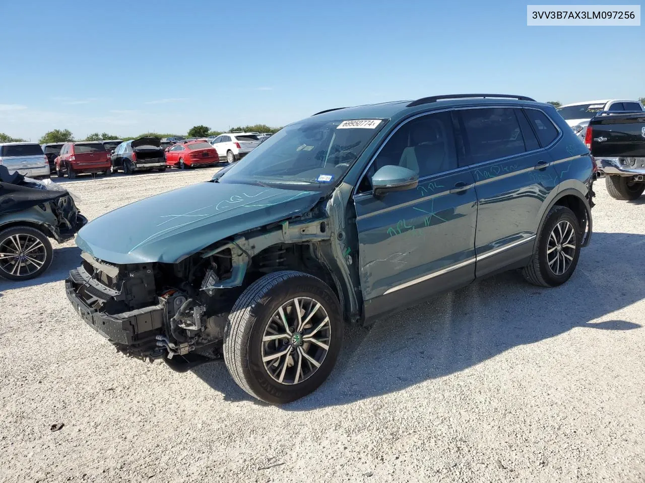 2020 Volkswagen Tiguan Se VIN: 3VV3B7AX3LM097256 Lot: 69950774