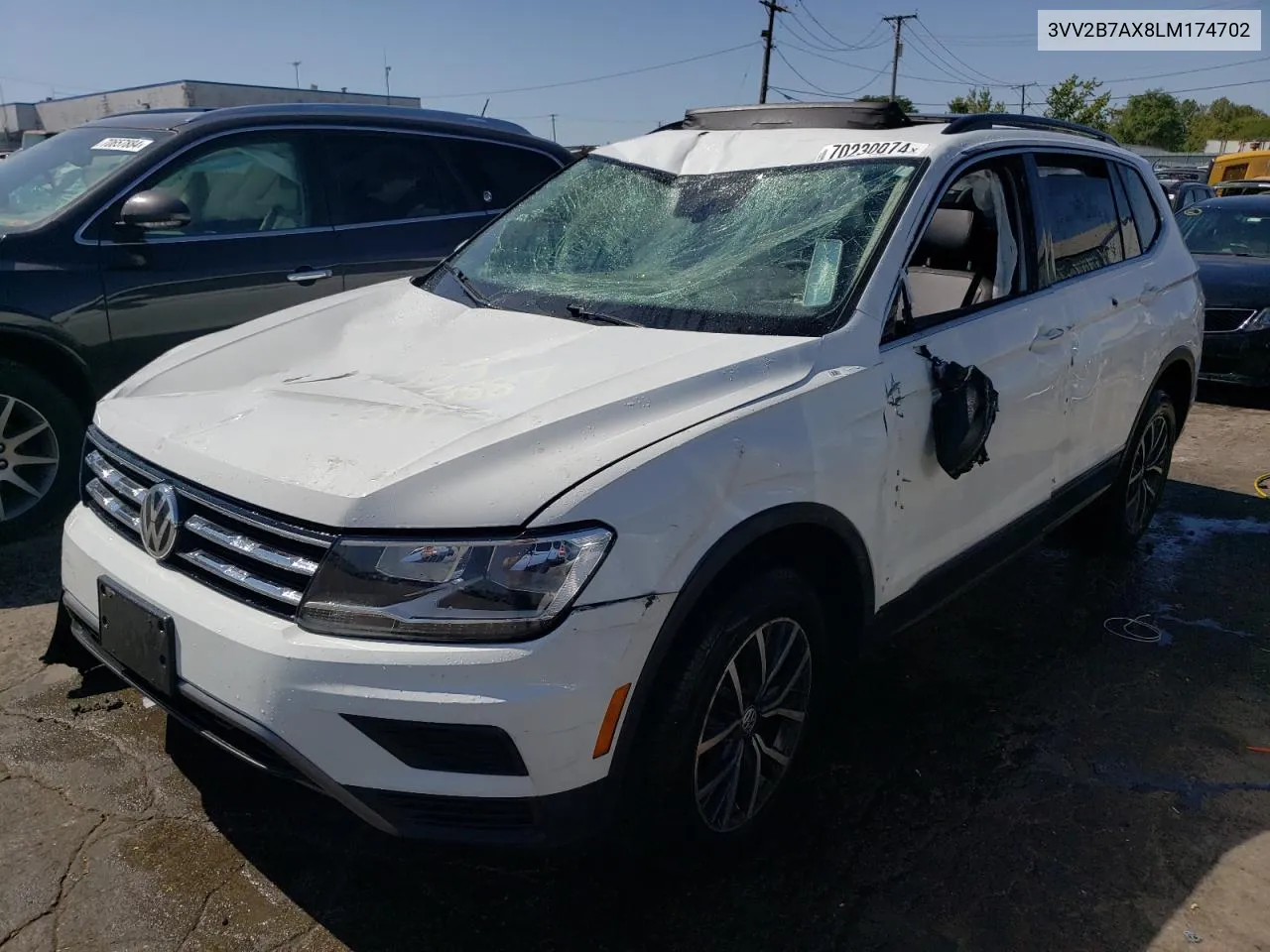 2020 Volkswagen Tiguan Se VIN: 3VV2B7AX8LM174702 Lot: 70230074