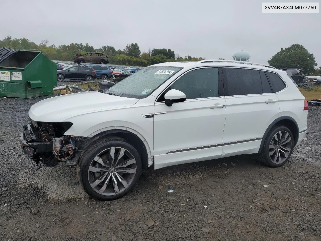 2020 Volkswagen Tiguan Sel Premium R-Line VIN: 3VV4B7AX4LM077750 Lot: 71874794