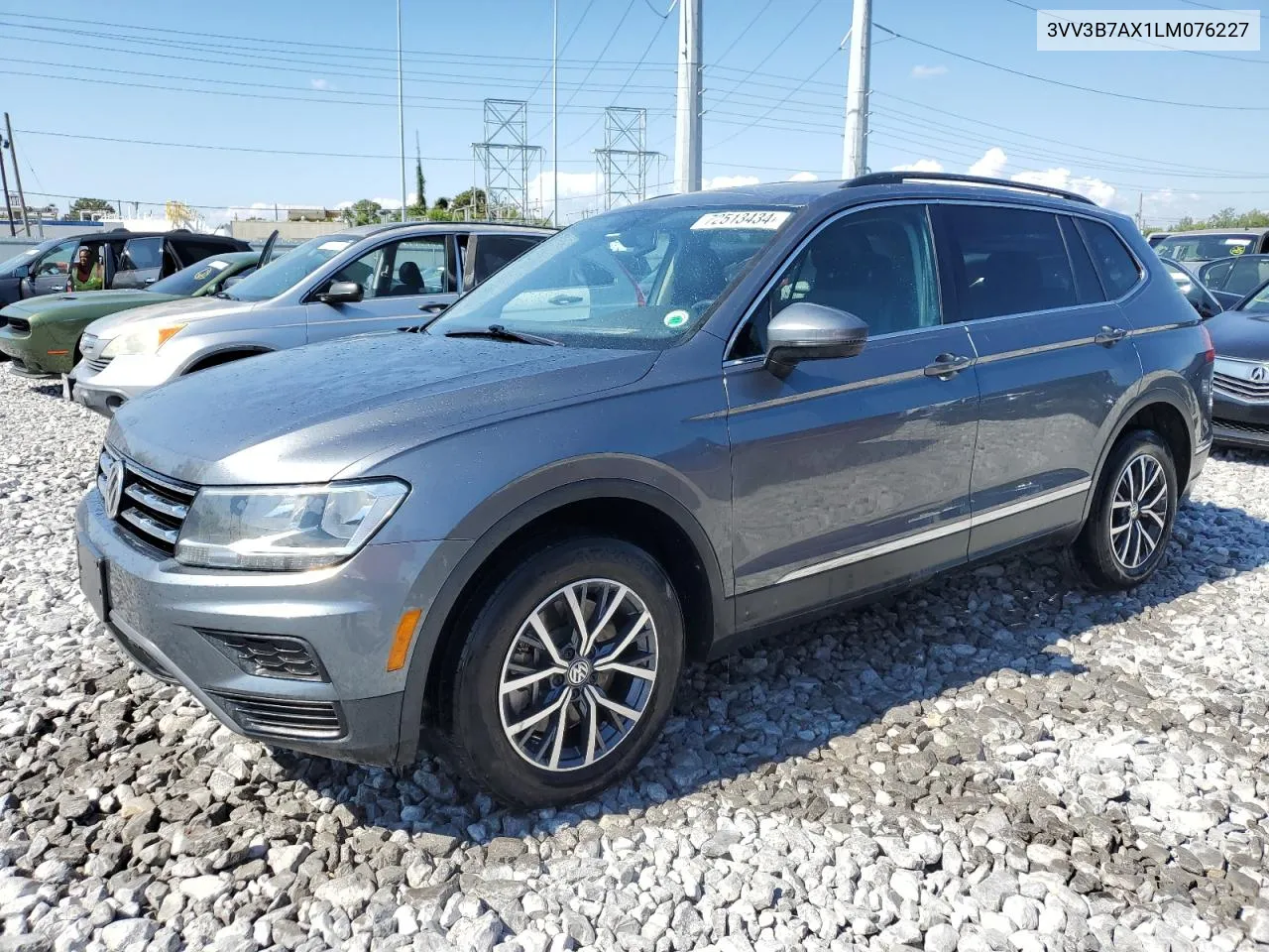 2020 Volkswagen Tiguan Se VIN: 3VV3B7AX1LM076227 Lot: 72513434