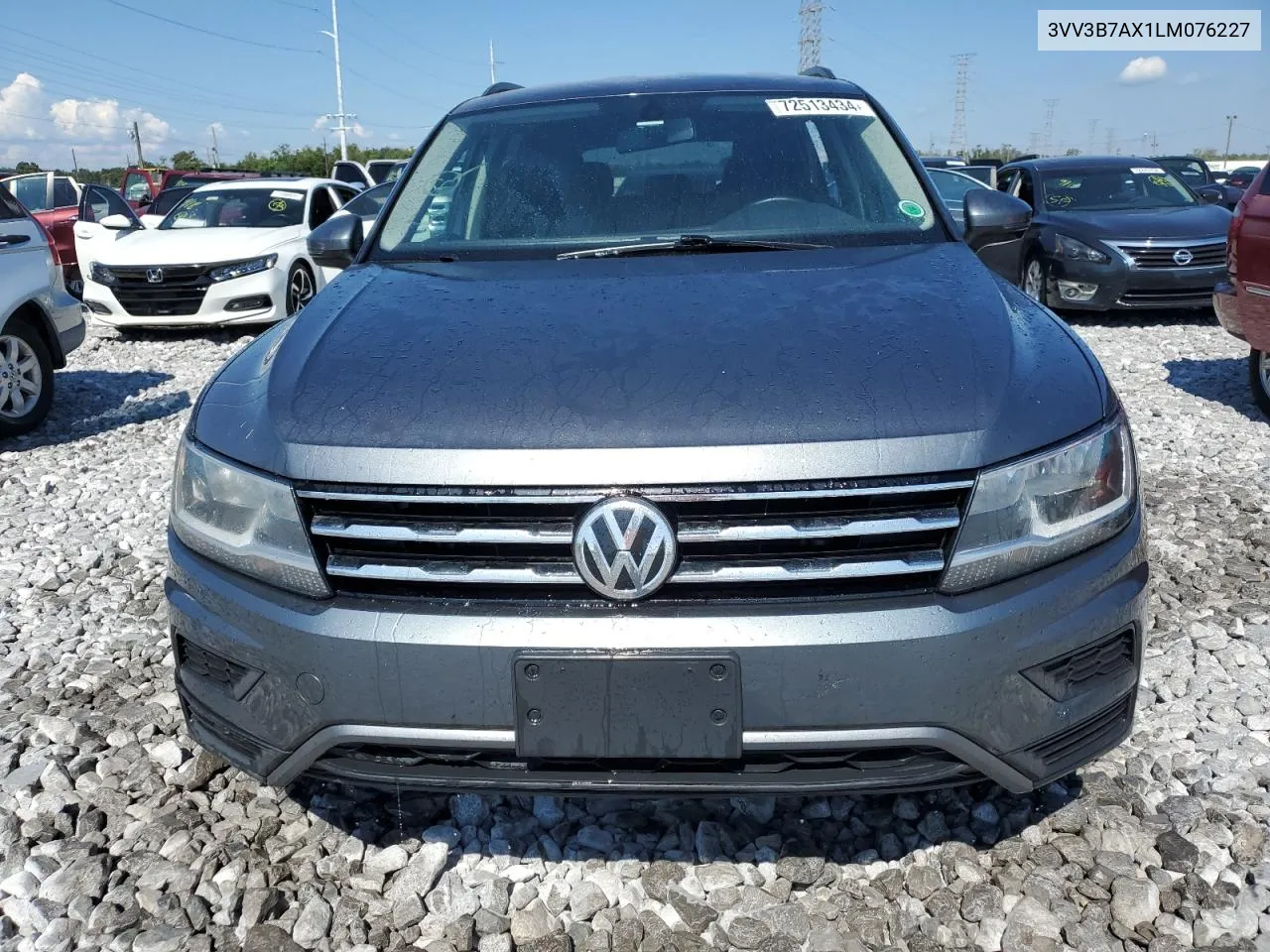 2020 Volkswagen Tiguan Se VIN: 3VV3B7AX1LM076227 Lot: 72513434