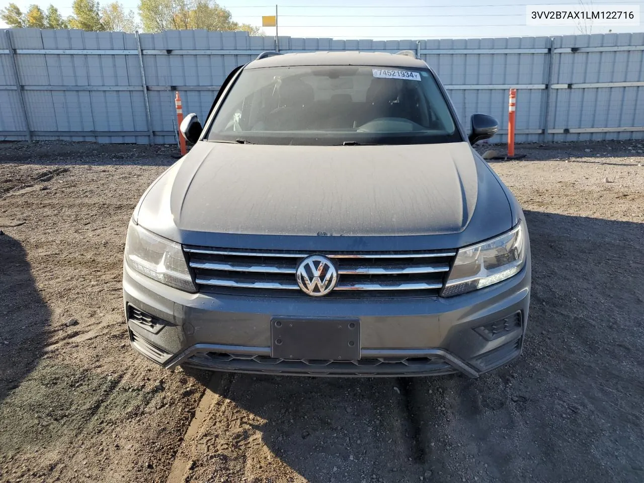 2020 Volkswagen Tiguan Se VIN: 3VV2B7AX1LM122716 Lot: 74521934